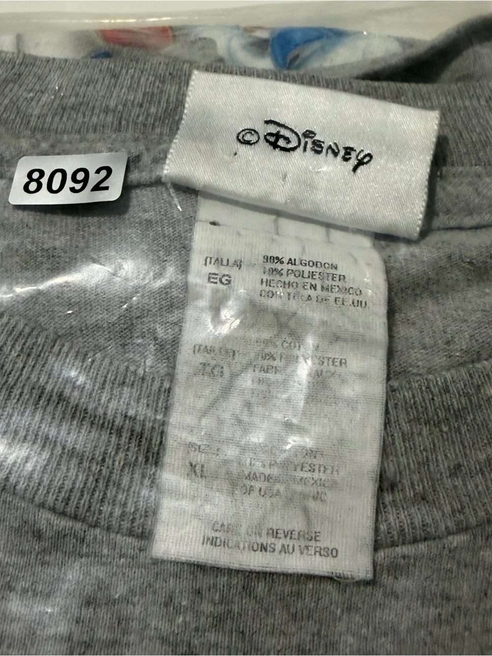 Disney Vintage Walt Disney World T-Shirt Size XL Short Sleeve Gray